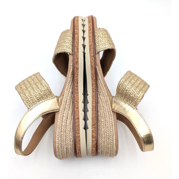 Easy Spirit Susana Slingback Wedge Sandals Women's Gold Size US8M EU38.5 - Picture 6 of 12